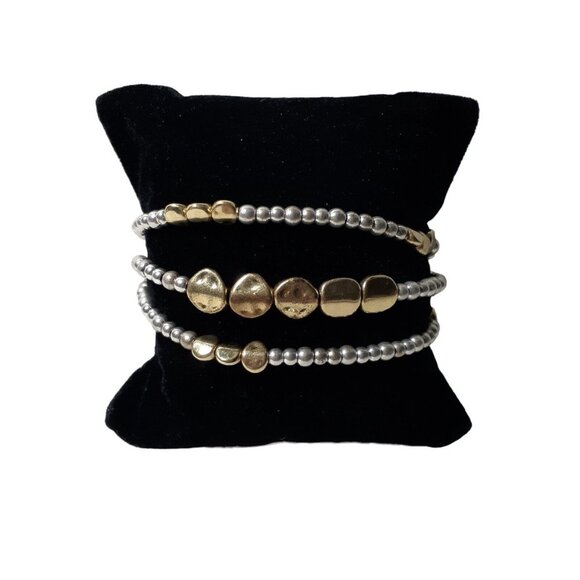 Lucky Brand Mixed Metal Beads Charm Bracelet Luck Shamrock Clover St Patricks - Picture 11 of 15